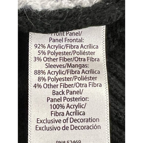 Christmas Sweater “Ugly” Llama Sz L (12-14) Black Sequins Cactus Stretchy - Picture 10 of 10